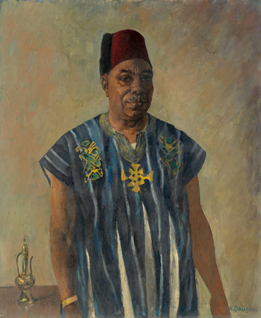 AARON DOUGLAS (1899 - 1979) Untitled (Self-Portrait in Dashiki).